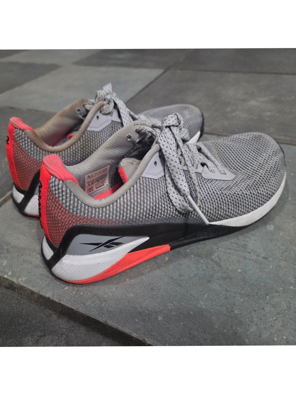 Reebok Nano X1 Gray & Coral Training Shoes - Womens Size 6